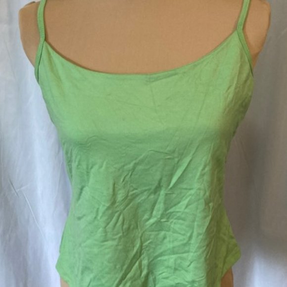 New York & Company Tops 9s New York Co Lime Green Cami With Builtin